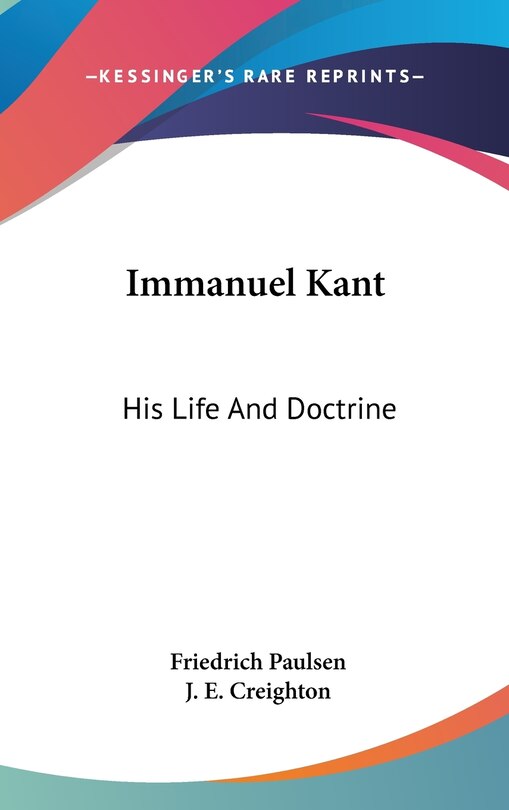 Front cover_Immanuel Kant