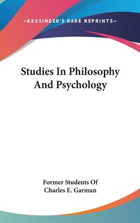 Front cover_Studies In Philosophy And Psychology