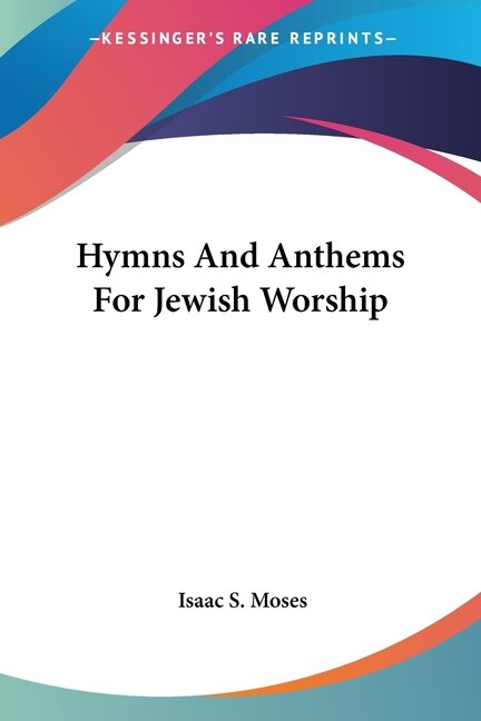 Front cover_Hymns And Anthems For Jewish Worship