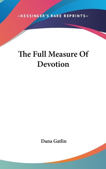 Couverture_The Full Measure Of Devotion