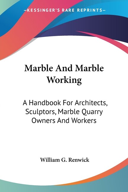 Front cover_Marble And Marble Working