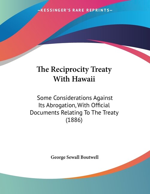 Couverture_The Reciprocity Treaty With Hawaii