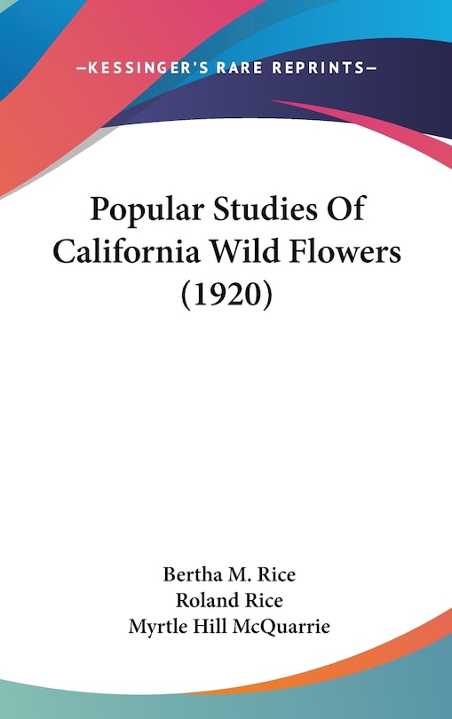 Couverture_Popular Studies Of California Wild Flowers (1920)