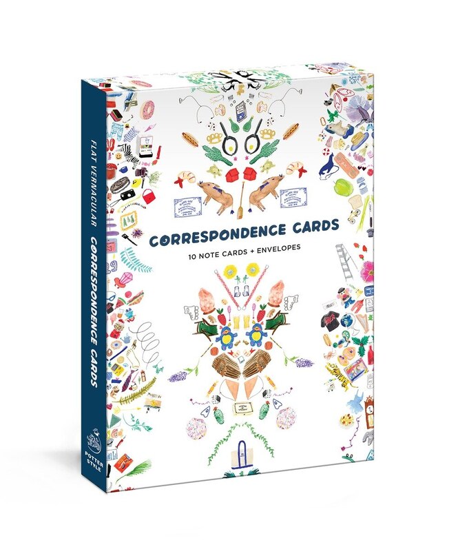 Flat Vernacular Correspondence Cards: 10 Flat Note Cards + Envelopes