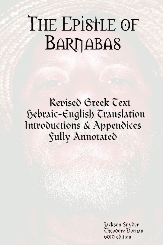 Front cover_The Epistle of Barnabas