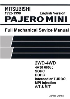 Couverture_Mitsubishi Pajero Mini 660cc English Mechanical Factory Service Manual