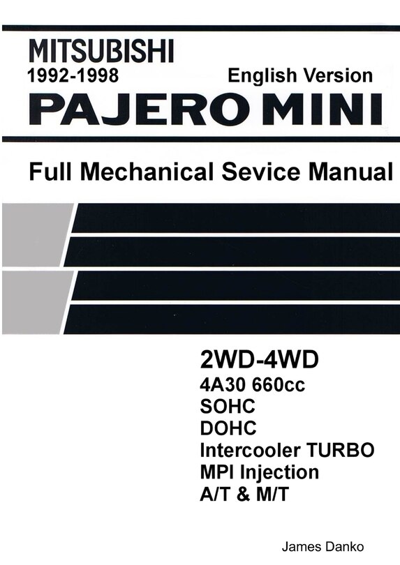 Couverture_Mitsubishi Pajero Mini 660cc English Mechanical Factory Service Manual