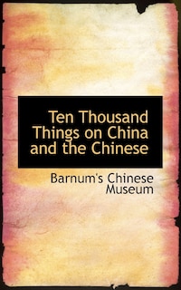 Couverture_Ten Thousand Things on China and the Chinese