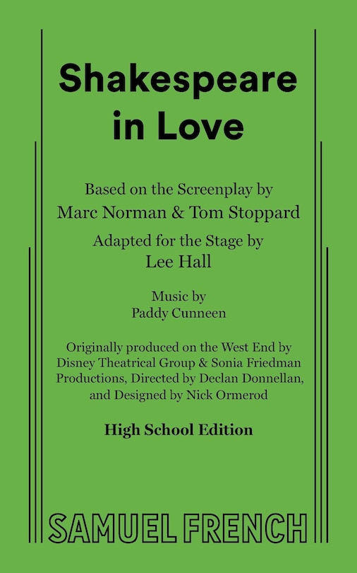 Front cover_Shakespeare in Love (High School Edition)