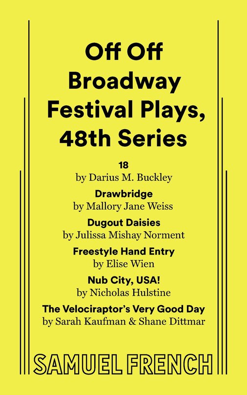 Front cover_Off Off Broadway Festival Plays, 48th Series