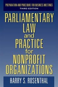Couverture_Parliamentary Law And Practice For Nonprofit Organizations