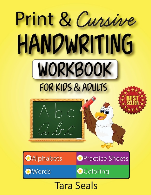 Couverture_Print & Cursive Handwriting Workbook for Kids & Adults