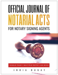 Couverture_Official Journal of Notarial Acts for Notary Signing Agents