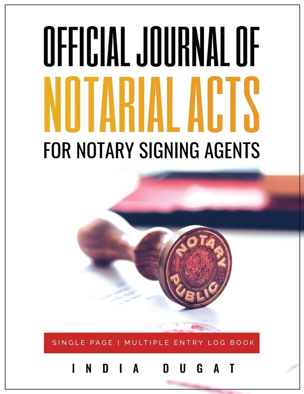 Couverture_Official Journal of Notarial Acts for Notary Signing Agents