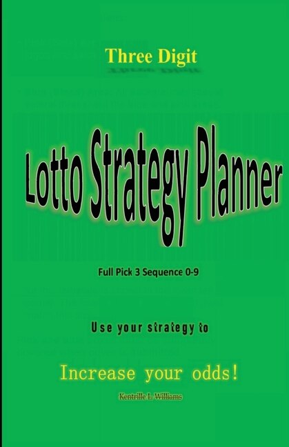 Front cover_Three Digit Lotto Strategy Planner Full Pick 3 Sequence