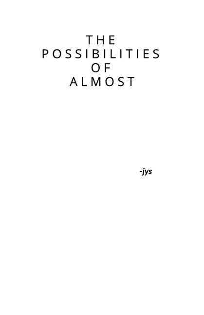 Front cover_The Possibilities of Almost