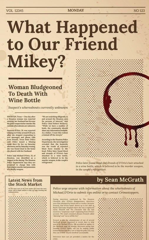 Front cover_What Happened to Our Friend Mikey?