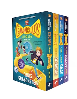 Front cover_Mr. Lemoncello's Library Books 1-4 (Boxed Set)