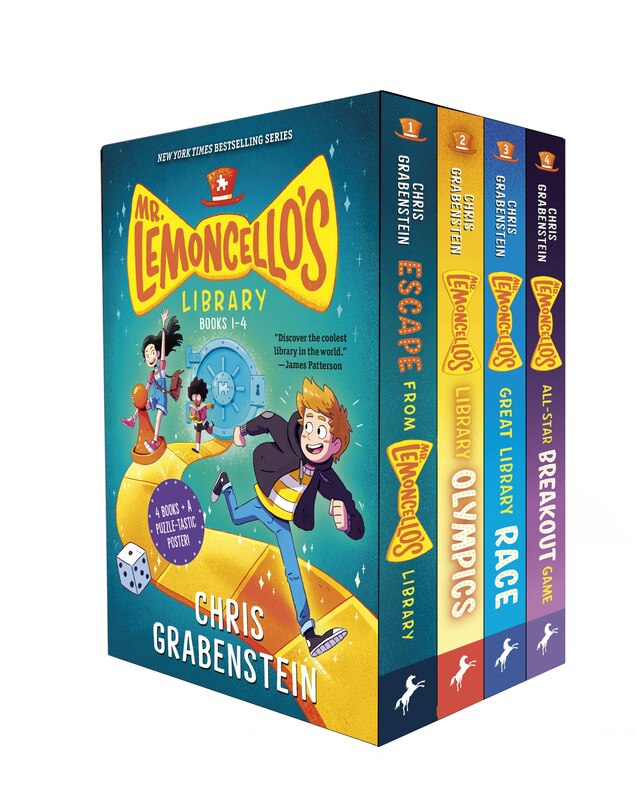 Front cover_Mr. Lemoncello's Library Books 1-4 (Boxed Set)