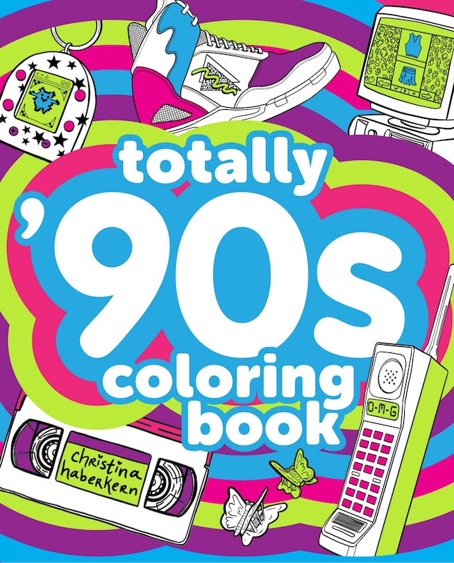 Front cover_Totally '90s Coloring Book