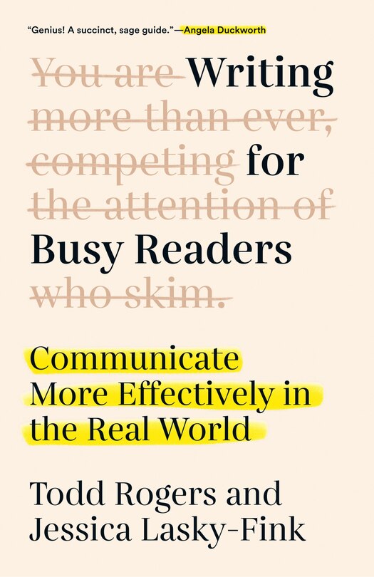 Front cover_Writing for Busy Readers