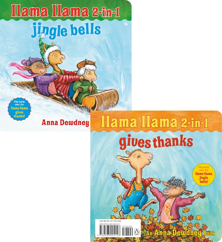 Front cover_Llama Llama 2-in-1: Gives Thanks/jingle Bells