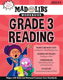 Front cover_Mad Libs Workbook: Grade 3 Reading