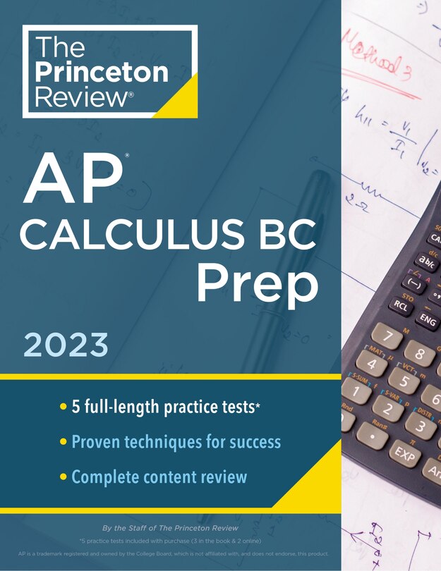 Front cover_Princeton Review AP Calculus BC Prep, 2023