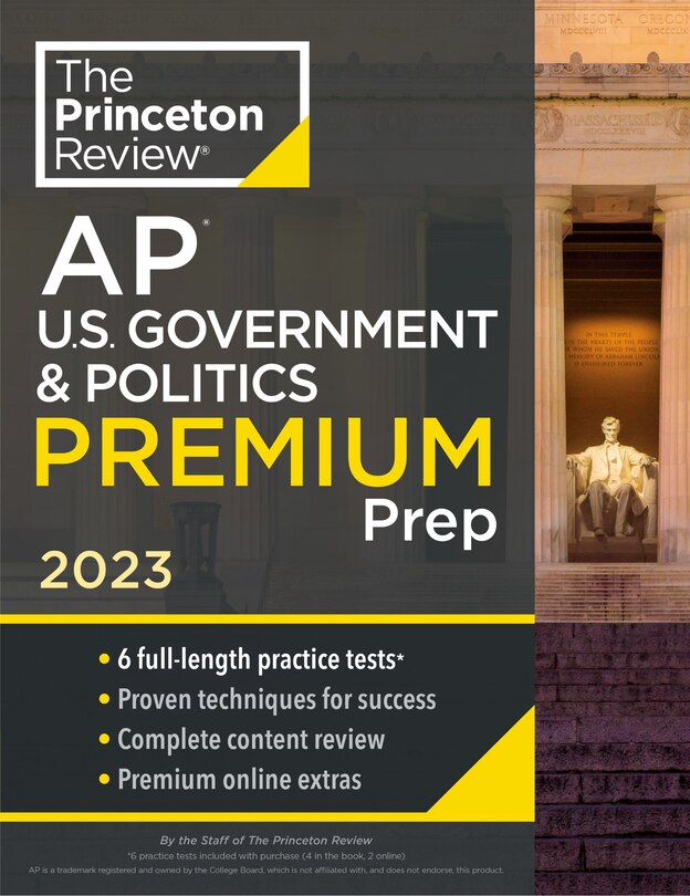 Front cover_Princeton Review AP U.S. Government & Politics Premium Prep, 2023