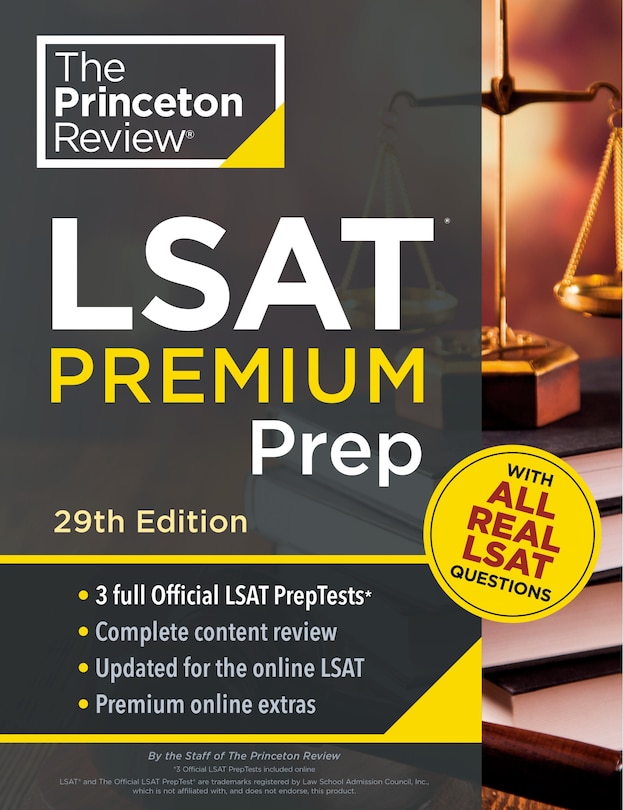 Princeton Review LSAT Premium Prep, 29th Edition: 3 Real LSAT PrepTests + Strategies & Review