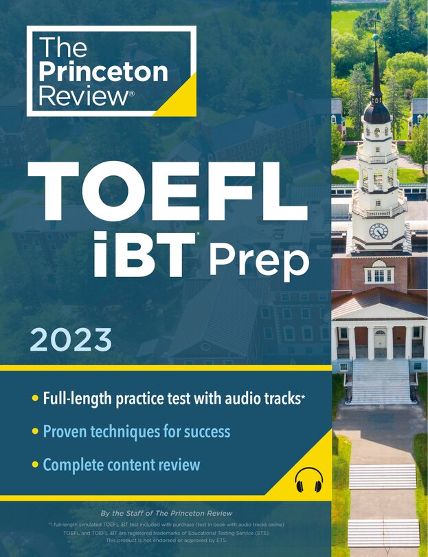 Front cover_Princeton Review TOEFL iBT Prep with Audio/Listening Tracks, 2023