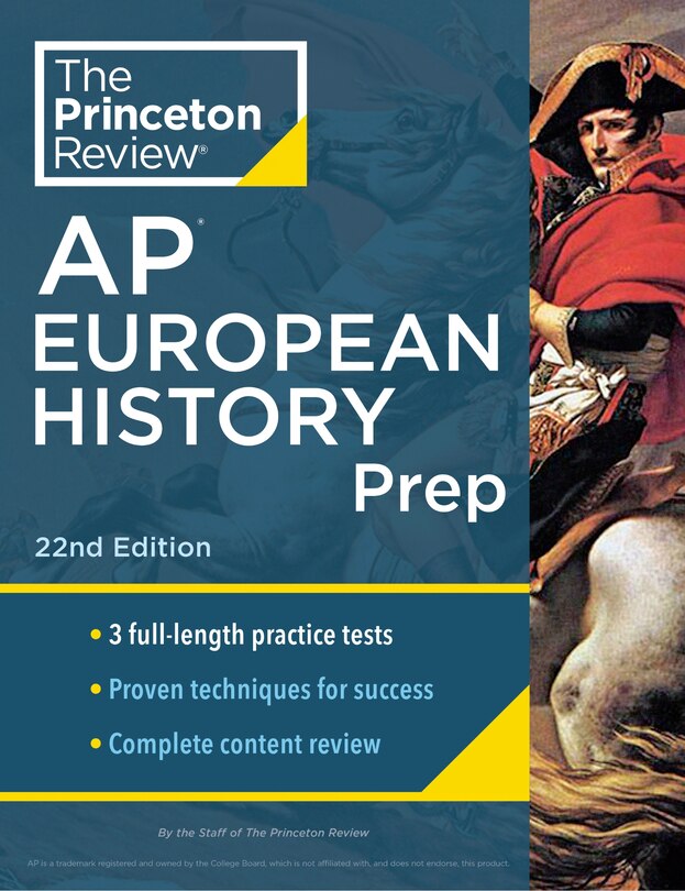 Front cover_Princeton Review AP European History Prep, 22nd Edition