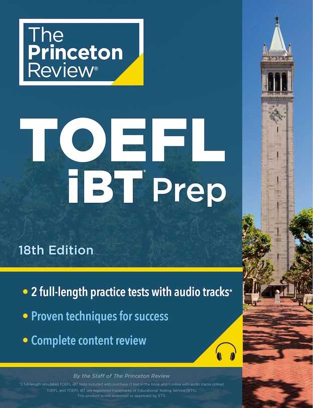 Front cover_Princeton Review TOEFL iBT Prep with Audio/Listening Tracks, 18th Edition