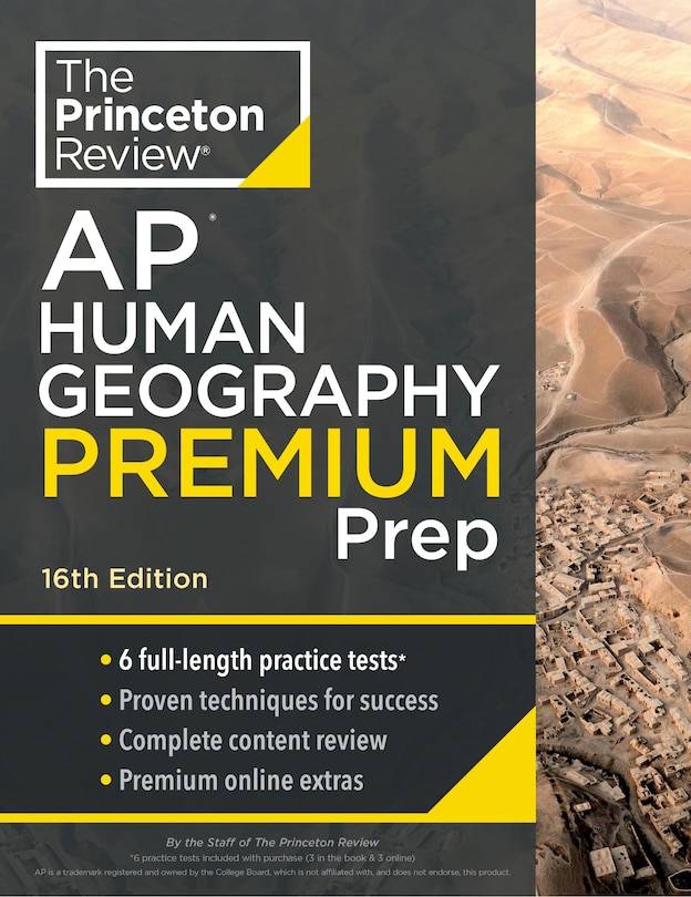 Front cover_Princeton Review AP Human Geography Premium Prep, 16th Edition