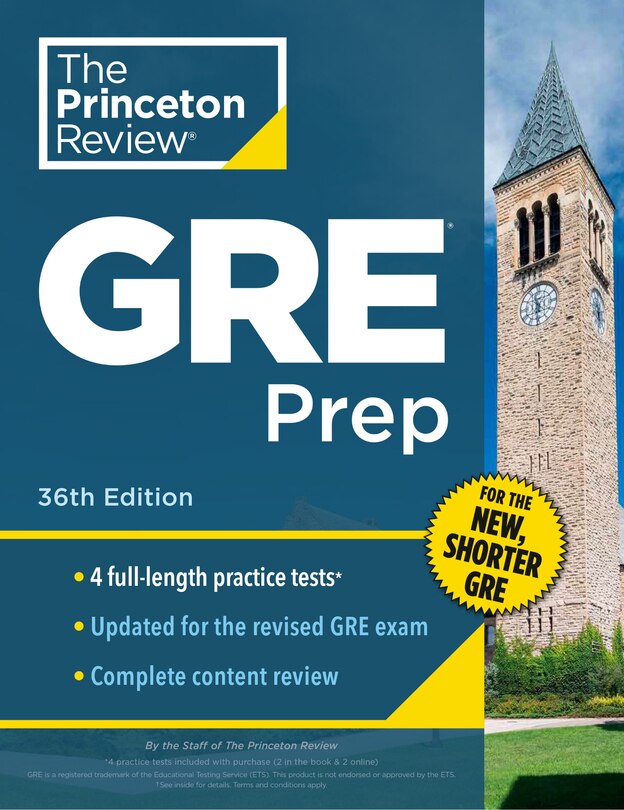 Front cover_Princeton Review GRE Prep, 36th Edition