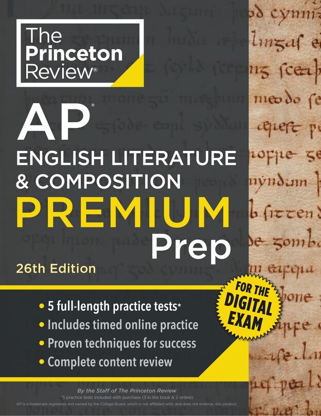 Front cover_Princeton Review AP English Literature & Composition Premium Prep, 26th Edition