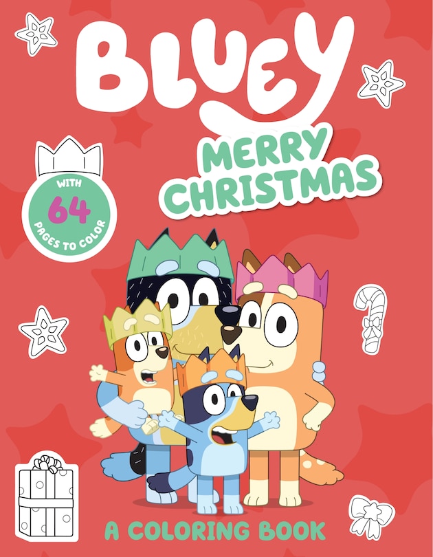 Front cover_Bluey: Merry Christmas: A Coloring Book