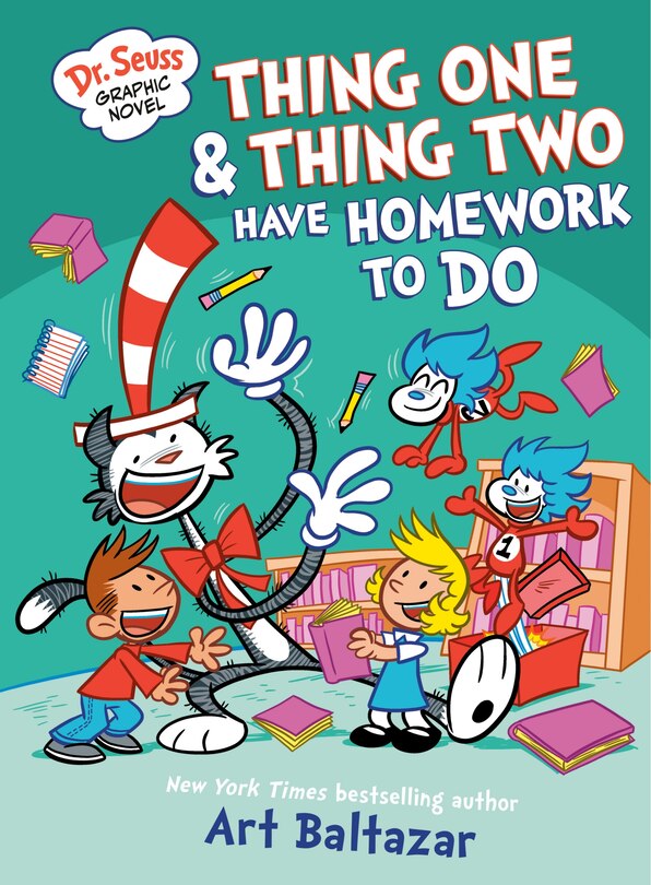 Front cover_Dr. Seuss Graphic Novel: Thing One and Thing Two Have Homework to Do