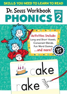 Dr. Seuss Phonics Level 2 Workbook: A Phonics Workbook to Help Kids Ages 5-7 Learn to Read (For Kindergarten and 1st Grade)