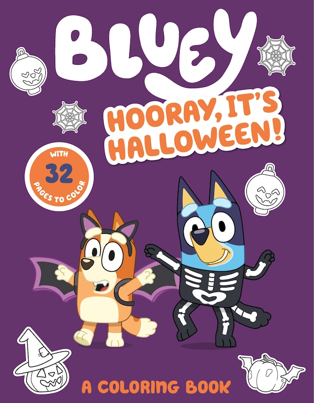 Front cover_Bluey: Hooray, It's Halloween!: A Coloring Book