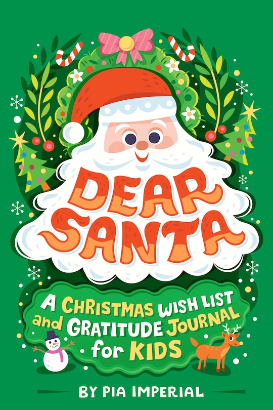 Front cover_Dear Santa: A Christmas Wish List and Gratitude Journal for Kids