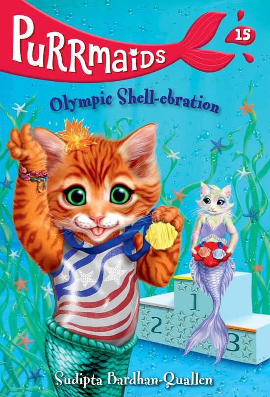 Front cover_Purrmaids #15: Olympic Shell-ebration