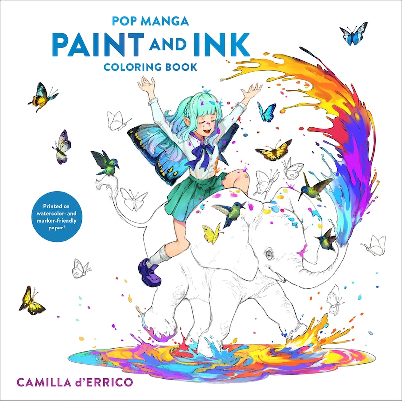 Front cover_Pop Manga Paint and Ink Coloring Book