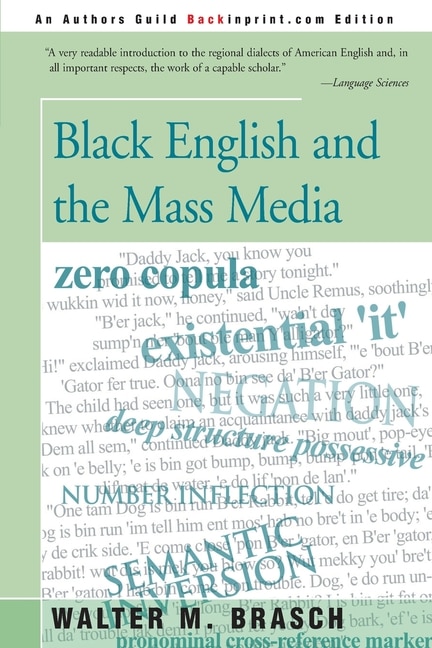 Couverture_Black English and the Mass Media