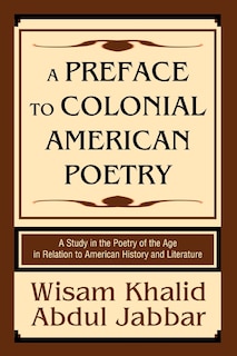Front cover_A Preface to Colonial American Poetry