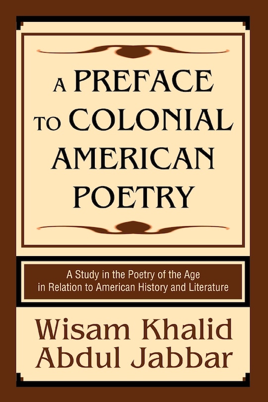 Front cover_A Preface to Colonial American Poetry