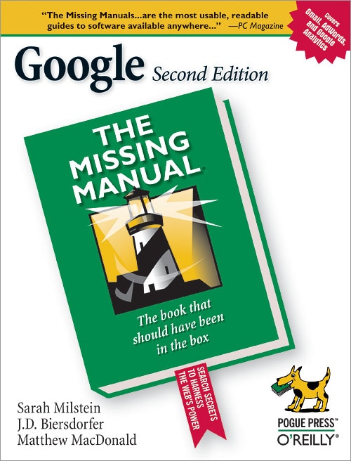 Front cover_Google: The Missing Manual