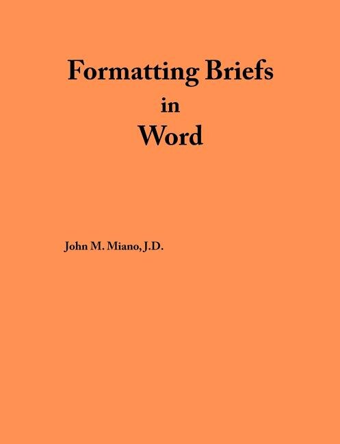 Front cover_Formatting Briefs in Word
