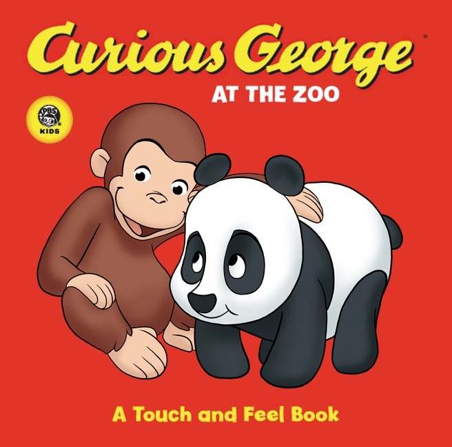 Front cover_Curious George at the Zoo Touch-and-Feel Board Book