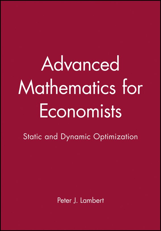 Couverture_Advanced Mathematics for Economists